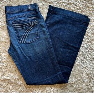 7 For All Mankind Dark Blue Straight Leg Jeans